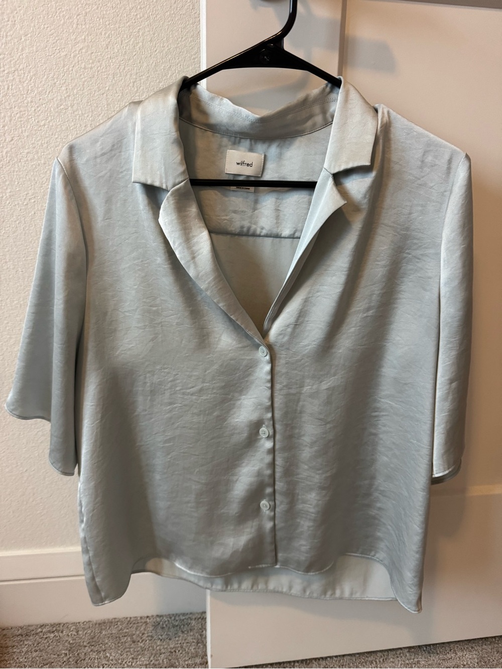 Aritzia Satin Button Up